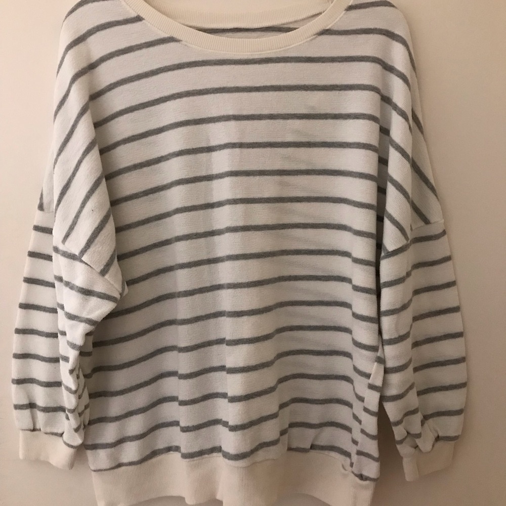 Grey/White Oversized Sweater